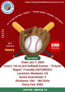 Read more about the article 2023 1st to 3rd Softball Events – “Frozen Ropes” Friendly (SATURDAY)