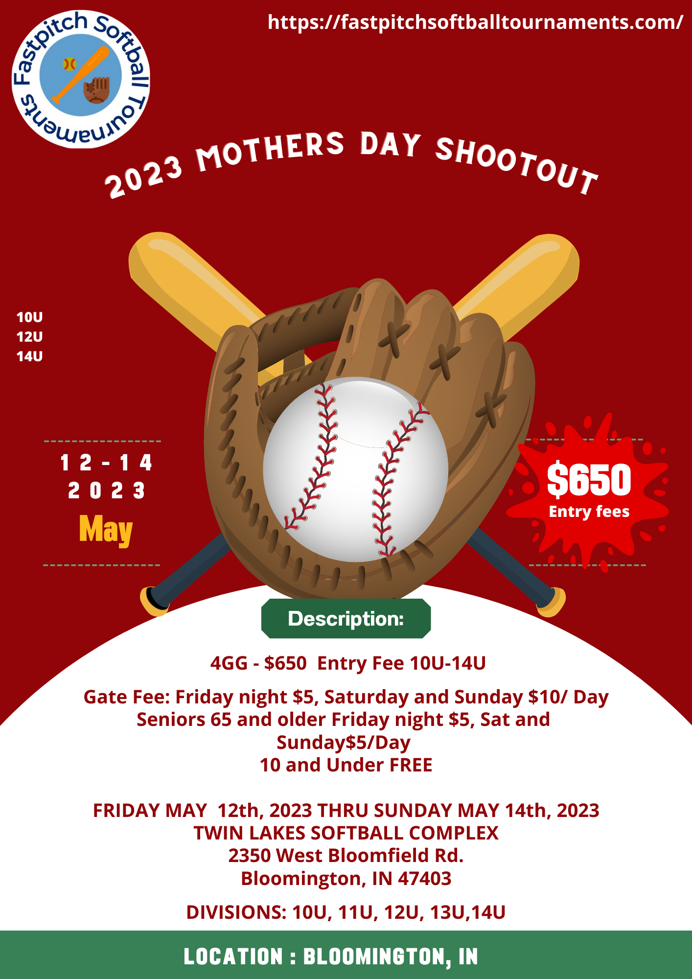 2023mothersdayshootout softball tournament in Indiana