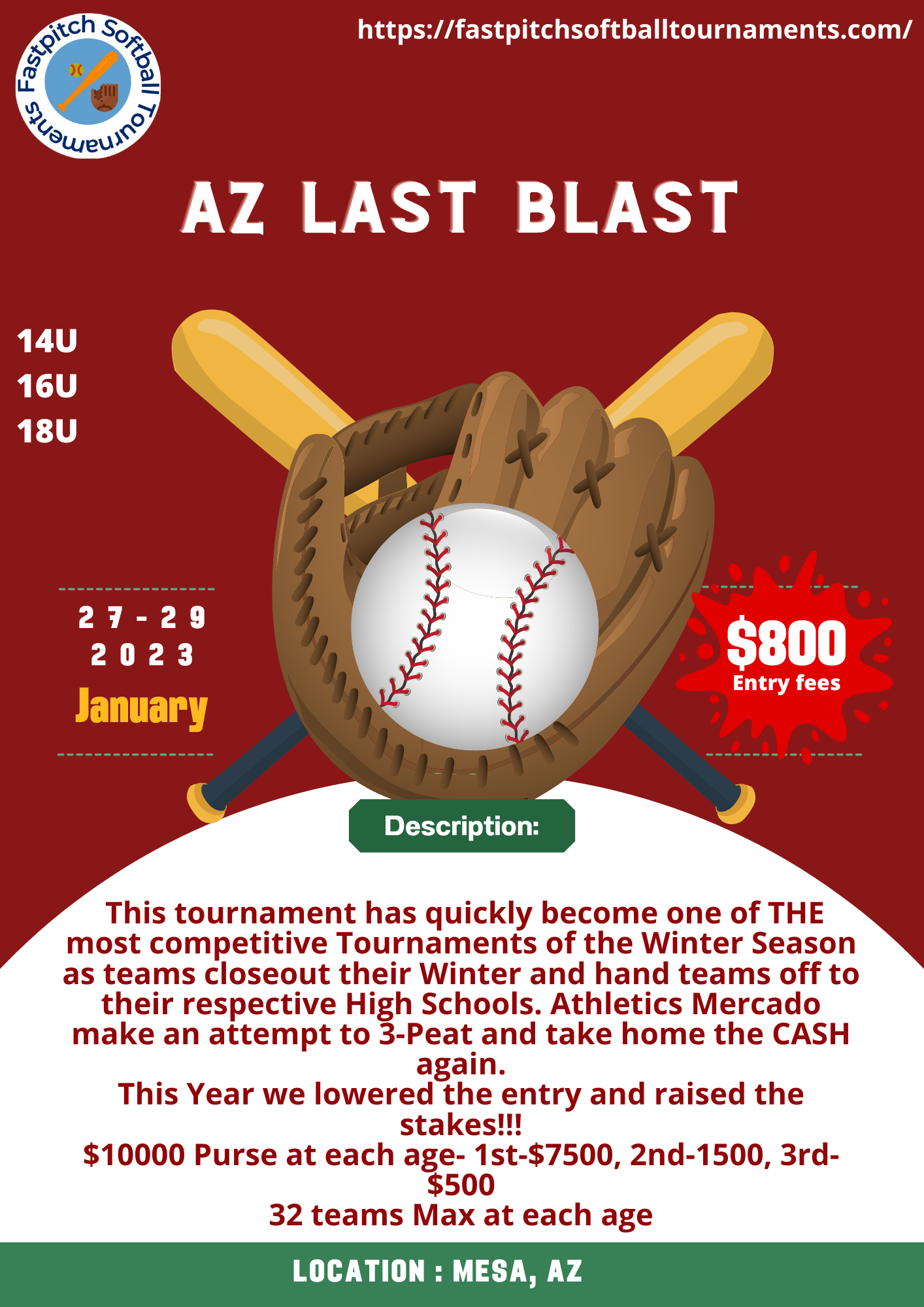 AZ LAST BLAST Softball tournament in Arizona