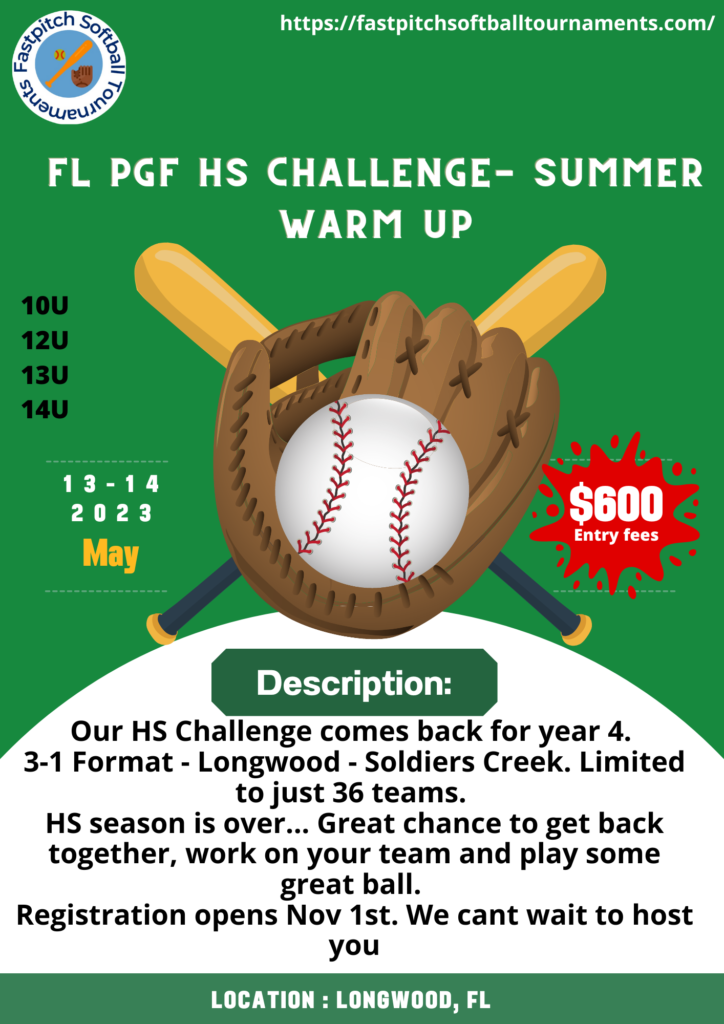 Summer Warm Up softball tournament in Florida