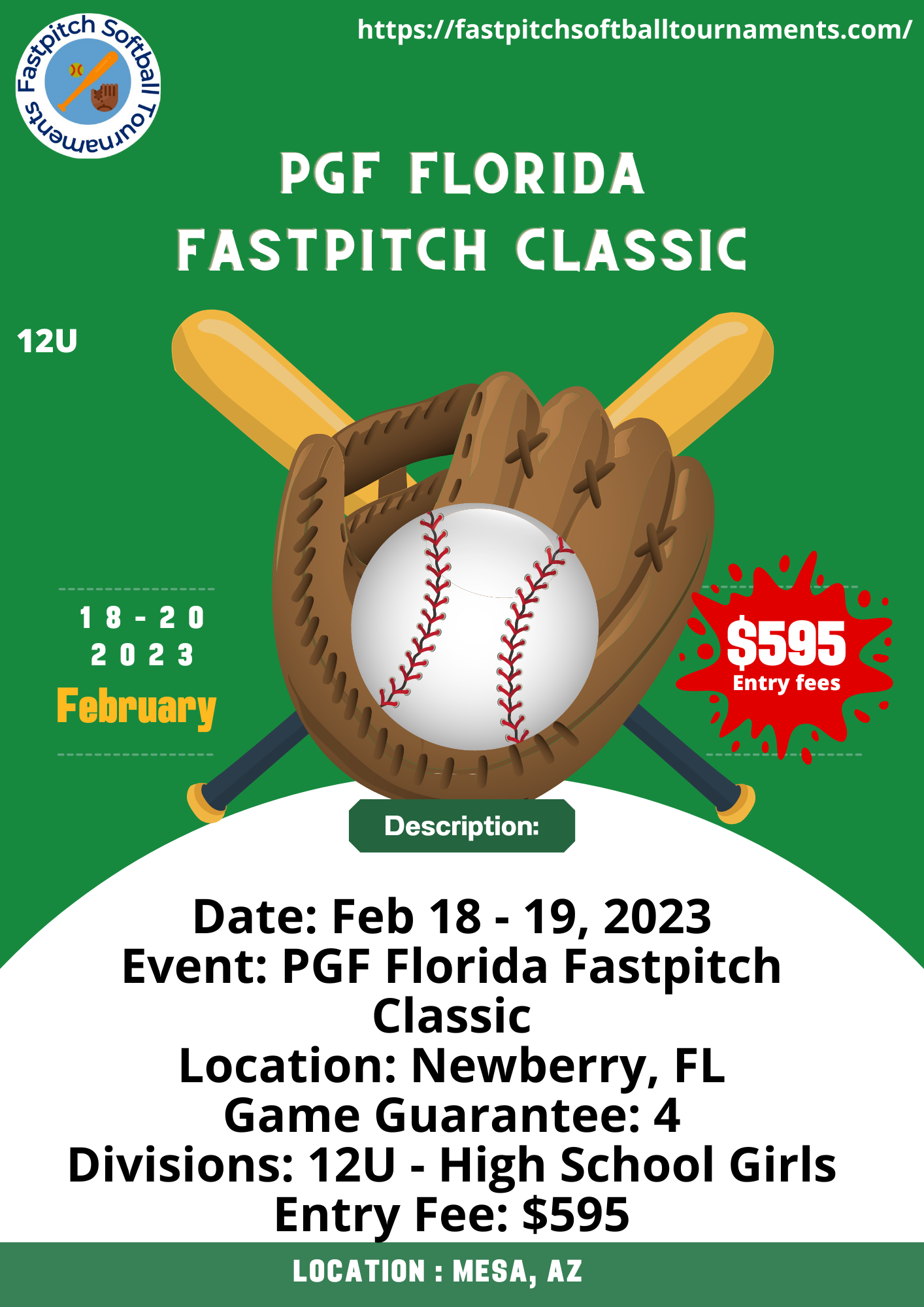 pgffloridafastpitchclassic2 Softball tournament in Florida