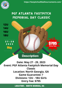 Read more about the article PGF Atlanta Fastpitch Memorial Day Classic