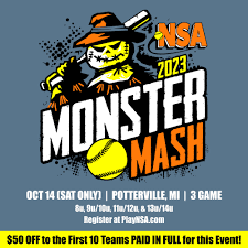 Read more about the article NSA Monster Mash – Potterville – SATURDAY ONLY – Michigan Softball
